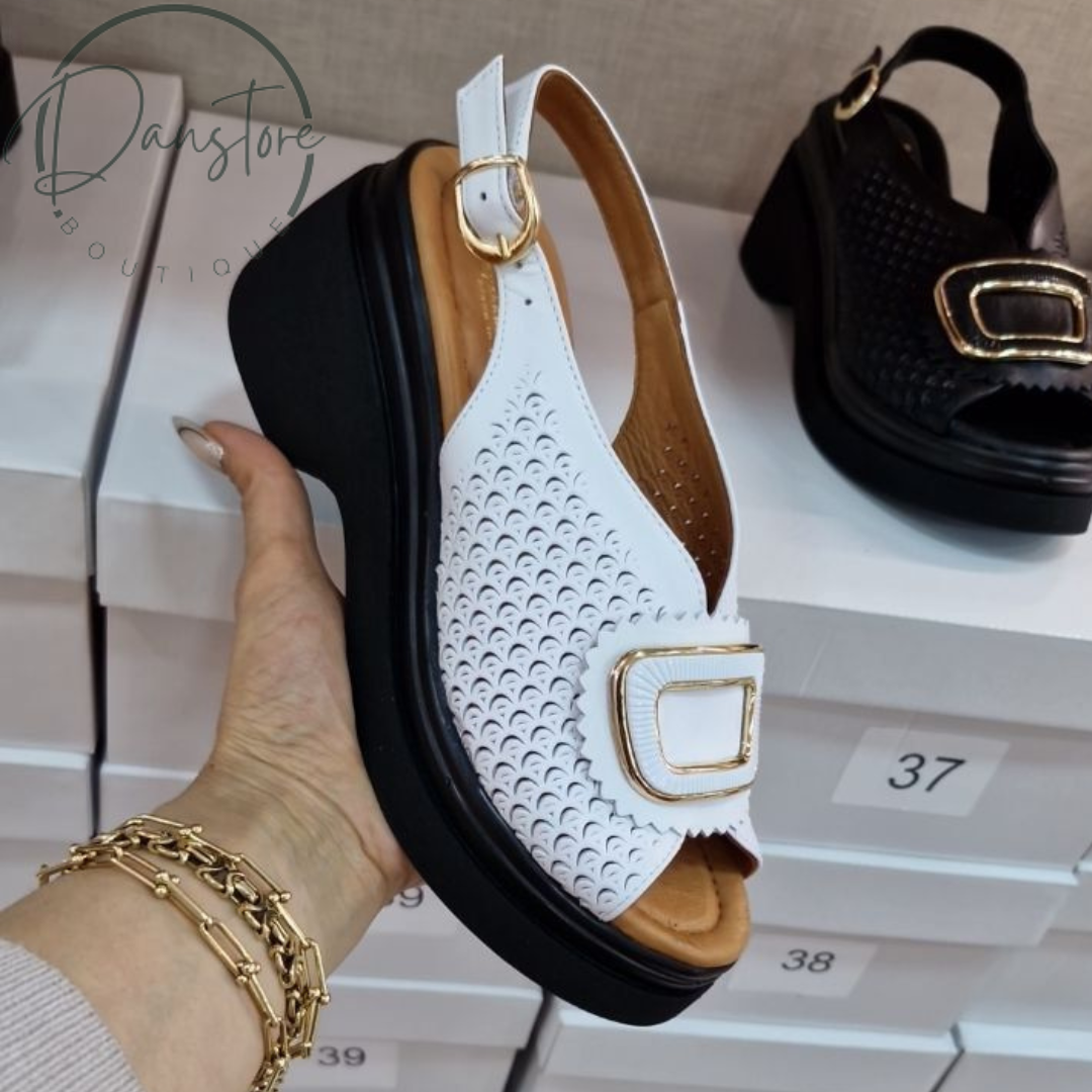 Sandalia Luxe Hebilla CUERO