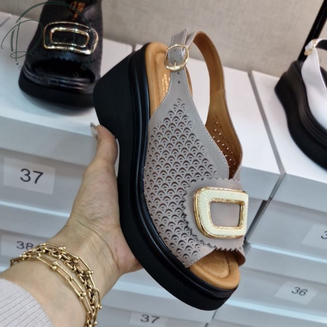 Sandalia Luxe Hebilla CUERO