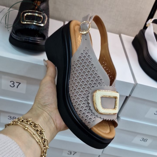 Sandalia Luxe Hebilla CUERO