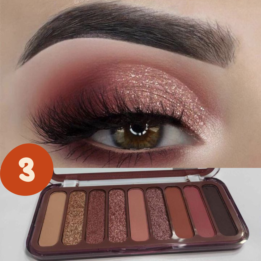 SET GlamEyes: Paleta de Sombras+Delineador