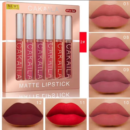 LuxeLong Lips: Set de Labiales Mate x6(OBSEQUIO)